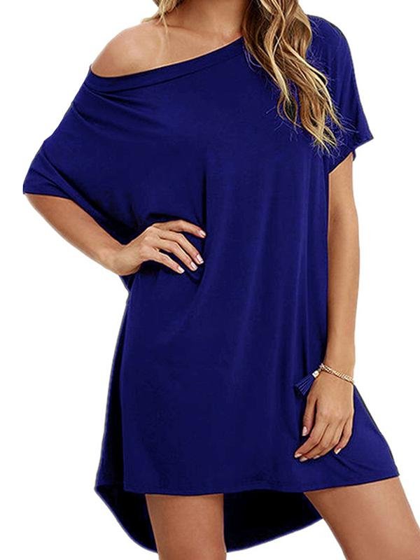 Simple Round Collar Loose Mini Casual Dress - Casual Dresses - INS | Online Fashion Free Shipping Clothing, Dresses, Tops, Shoes - 09/04/2021 - Casual Dresses - Color_Apricot